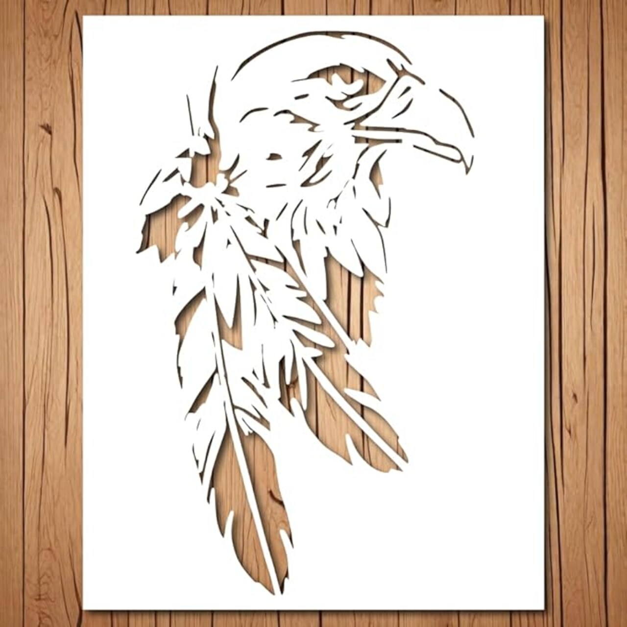 Eagle Stencil | Reusable Birds Native American Eagle Bird Silhouette Stencils for Painting on Wood, Glass, Wall, Rock, Fabric, Walls, Canvas, Glassware | Bald Eagle Stencil Template (4" x 6.5)
